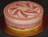 Entremets acidulé citron-framboise