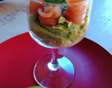 Verrine avocat saumon