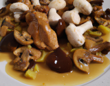 Chapon aux marrons et girolles