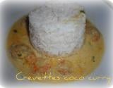 Crevettes coco curry maison