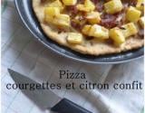 Pizza à la courgette et citron confit