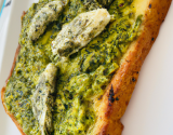 Toast omelette pesto marine