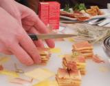 Millefeuille sucré salé à la mangue et à la Tomme de Savoie