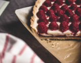 Tarte aux framboises et chocolat blanc