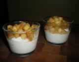 Mousse de boudin blanc et pommes en verrine