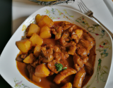 Curry de porc à la pomme et à la banane