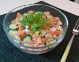 Salade tartare de saumon...