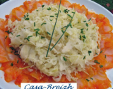 Carpaccio de haddock à la choucroute