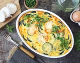 Clafoutis léger aux courgettes & fromage de chèvre
