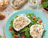 La terrine de maquereau, petits légumes et fromage frais