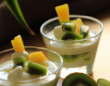 Verrines de fromage blanc et kiwi