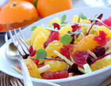 Salade de lotte à l'orange et aux fruits rouges