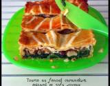 Tourte au fenouil caramélisé, épinard et tofu soyeux