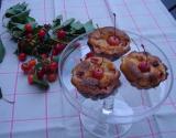 Muffins cerises aigres et chocolat blanc