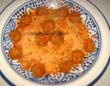 Spaghettis tunisienne à la boulette de viande à ma façon