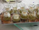 Verrine d'aubergines en mousse croustillante