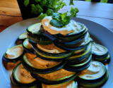 Tian de courgettes au chèvre et à la menthe