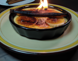 Crème brulée banane flambée au rhum