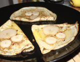 Crêpes aux dés de poires