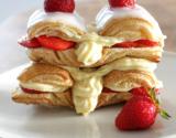 Mille-feuilles fraise / rhubarbe