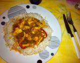 Poulet poivrons-tomates-curry