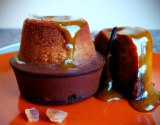 Fondant au chocolat et son cœur coulant au caramel saveur spéculoos