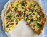 Quiche aux lardons, brocolis et amandes