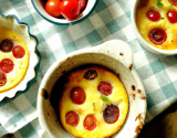 Minis clafoutis de tomates cerises et Tome de Savoie