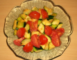 Poêlée de courgettes et tomates à l'ail