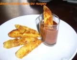 Frites de poire sauce chocolat