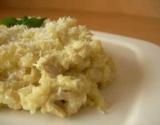 Risotto bianco au poulet, chèvre et fenouil