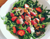 Salade roquette veau fraise