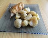 Pommes de terre, navets, poulet roti