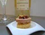 Bouchée apéritive au foie gras du Gers, confiture d'ail blanc de Lomagne sur fine tranche moelleuse au thym