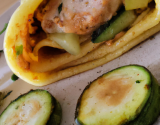 Crêpe farcie au poulet et courgette