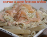 Casarecce au saumon fumé sauce échalotes