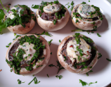 Champignons de Paris farcis au Boursin ail et fines herbes