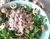 Salade roquette thon champignon