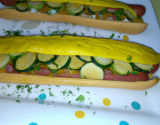 Hot dog original de courgettes