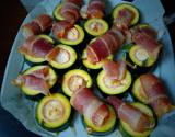 Courgettes farcies au jambon fumé