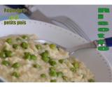 Risotto au roquefort et petits pois