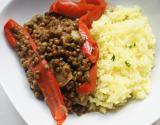 Tajine de lentilles, poivrons et tomates