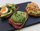 Avocado toast en 3 versions