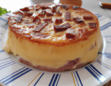 Flan aux lardons roquefort et gruyère