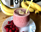 Smoothie framboises et bananes