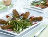 Mini viennoises de veau sur tombée de haricots verts