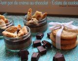 Petits pot de crème au chocolat et éclats de cookies