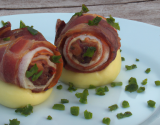 Paupiette de bacon farcies à la purée poireaux-pomme de terre