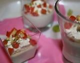 Panacotta de roquefort et crème aux noix