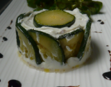 Timbale de saumon aux courgettes et au fromage frais